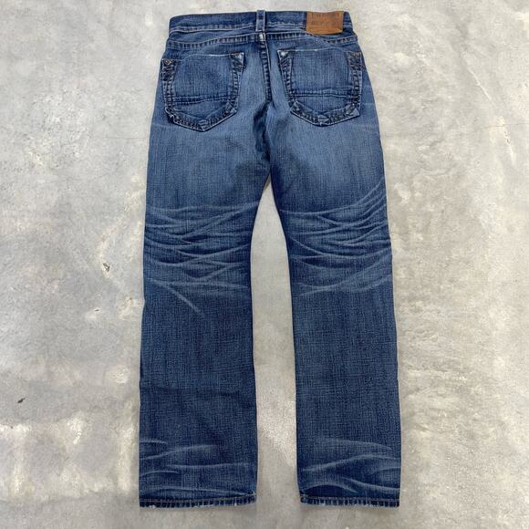 True Religion Denim Company Wide leg Baggy dark wash Y2k skate flare USA Sz 33